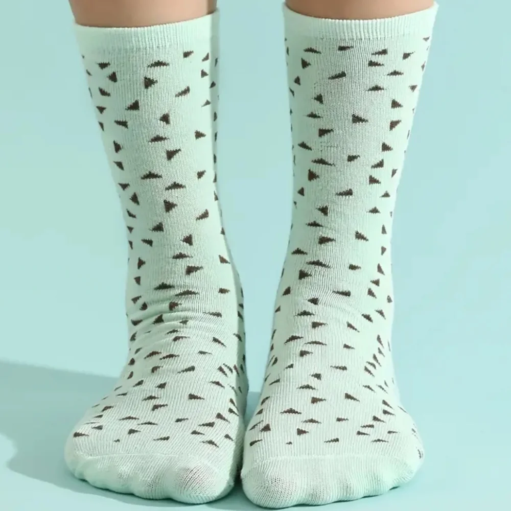 🆕️LAST 1🎉MINT CHOCOLATE CHIP ICE CREAM CREW SOCKS 1 PAIR  IN 